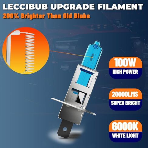 Headlight Bulbs Compatible With Mazda Tribute 2001-2006, 9003 High Low Beam Headlights Halogen Light Bulb, Super Bright 6000K White, Plug and Play, Pack of 2 in Saudi Arabia