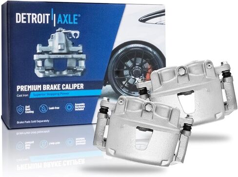 Detroit Axle-الفرجار الفرامل الأمامي للقرص مع قوسين لعام 2006-2010 Jeep Commander ، 05-10 Grand Cherokee Replacement 2007 2008 2009 الفرقة الفرجار in Saudi Arabia