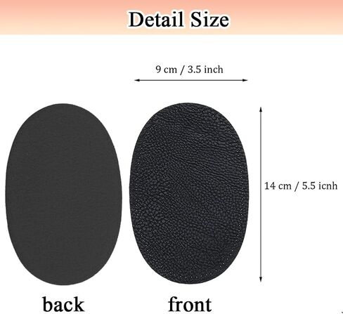 2 قطعة القهوة بولي Leather الجلود النسيج البيضاوي الكوع الركبة بقع ل سترة بنطلون إصلاح بقع الحرفية توريد الخياطة يزين in Kuwait
