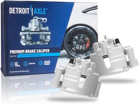 Detroit Axle - Front Disc Brake Calipers w/Brackets Replacement for 2001-2006 Chrysler Cirrus Sebring Dodge Stratus - 2pc Set in Saudi Arabia
