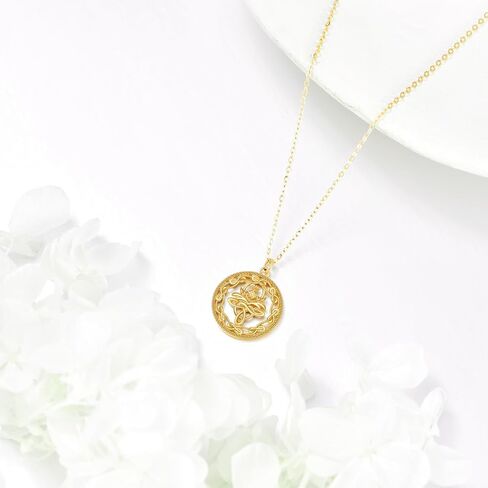 KECHO Scotch Thistle Necklace 14k Gold Thistle Flower Pendant Necklace Jewelry Gifts for Women in Saudi Arabia