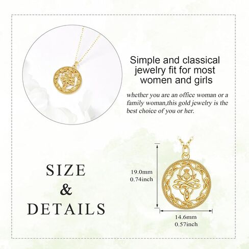 KECHO Scotch Thistle Necklace 14k Gold Thistle Flower Pendant Necklace Jewelry Gifts for Women in Saudi Arabia