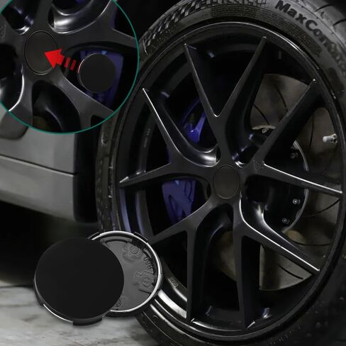 4pcs Center Center Caps ، أغطية مركزية للحافات ، OD 2.36 "ID 2.2" Snap-on Wheel Center Center Caps ، Car Hub Center Center Center Center Center Protectors تناسب معظم السيارات (الطلاء الكهربائي) in Saudi Arabia