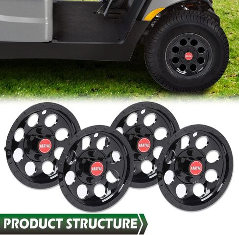 Grand Orange 10 "Cover Cover Cover Cover Caps متوافق مع Ezgo Club Car و Yamaha Golf Cart Hubcaps مجموعة من 4 in Kuwait