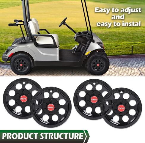 Grand Orange 10 "Cover Cover Cover Cover Caps متوافق مع Ezgo Club Car و Yamaha Golf Cart Hubcaps مجموعة من 4 in Kuwait