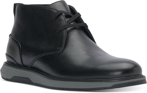 Vince Camuto Mens Black Comfort Soleh Round Toe Lace-Up Leather Chukka Boots 11.5 M in Saudi Arabia