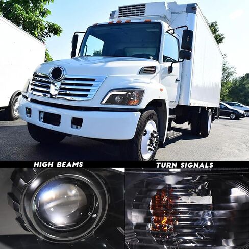 Headlight Assembly fit for 2011+ Hino 238 258 268 338 Truck Right Passenger Side with Silver Painted Headlamp (LED Lens) in Saudi Arabia