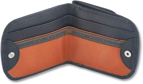 Taxi Wallet® Tw14 -Saddle Black - جلد ناعم ، مضغوط ، محفظة قابلة للطي الجيب الأمامي - للبطاقات ، العملات المعدنية ، الفواتير ، المعرف (الرجال والنساء) in Saudi Arabia