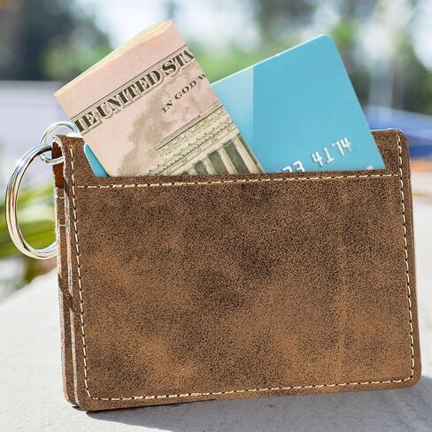 LaserGram ID Holder Wallet, EMT Emergency Medical Technician, Personalized Engraving Included (Dark Brown) in Kuwait