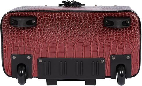 JKM and Company Rolling Laptop Computer Wheels Briefcase - THE DUCHESS Purple Black Carryall Tote Bag in Kuwait