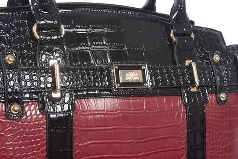 JKM and Company Rolling Laptop Computer Wheels Briefcase - THE DUCHESS Purple Black Carryall Tote Bag in Kuwait