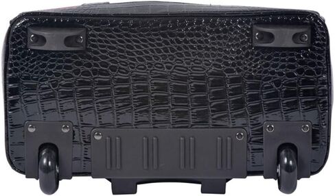 JKM and Company Rolling Laptop Computer Wheels Briefcase - THE DUCHESS Purple Black Carryall Tote Bag in Kuwait