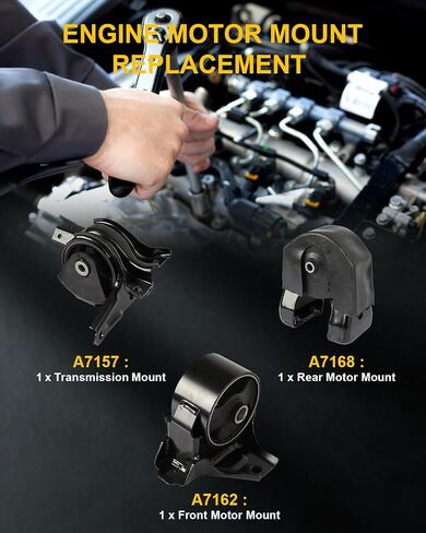 OCPTY Engine Motor and Transmission Mount Kit Compatible for Hyundai Sonata 2006 2007 2008 2009 2010 2.4L, Automatic Transmission, 3-PC Set, Replace # 218303K000, 218303K100 in Saudi Arabia