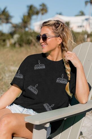 Western Shirts for Women Boot Stitch Embroidery Shirt Rodeo Vintage Tshirt Oversized Boho Country Music Short Sleeve Top in Saudi Arabia