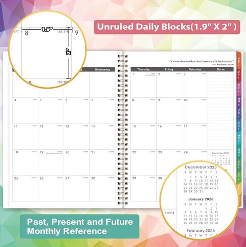 2025-2028 مخطط شهري - 3 سنوات مخطط شهري 2025-2028 ، يوليو 2025 - يونيو 2028 ، التقويم الشهري 9 × 11 ، 36 شهرًا مع علامات تبويب ملونة وجيب داخلي in Kuwait