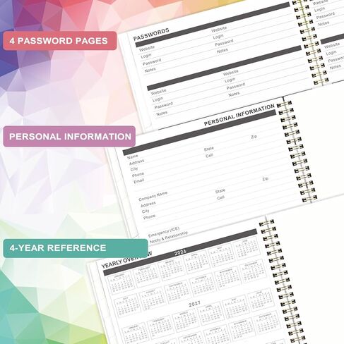 2025-2028 مخطط شهري - 3 سنوات مخطط شهري 2025-2028 ، يوليو 2025 - يونيو 2028 ، التقويم الشهري 9 × 11 ، 36 شهرًا مع علامات تبويب ملونة وجيب داخلي in Kuwait