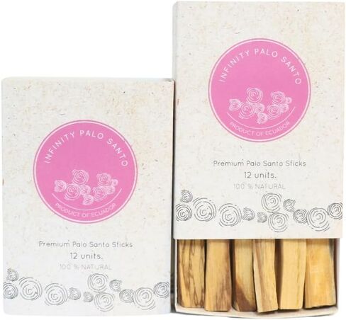 12 عصي Premiun Palo Santo من الإكوادور - Wild Harved ، 100 ٪ طبيعية ومستدامة عصا مثالية لليوغا الوساطة أو الصلاة in Saudi Arabia