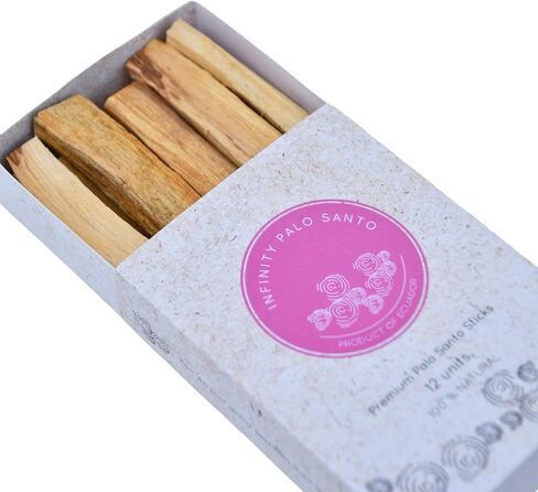12 عصي Premiun Palo Santo من الإكوادور - Wild Harved ، 100 ٪ طبيعية ومستدامة عصا مثالية لليوغا الوساطة أو الصلاة in Saudi Arabia