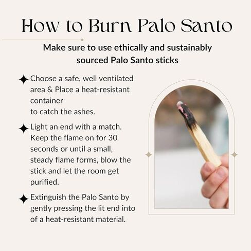 12 عصي Premiun Palo Santo من الإكوادور - Wild Harved ، 100 ٪ طبيعية ومستدامة عصا مثالية لليوغا الوساطة أو الصلاة in Saudi Arabia