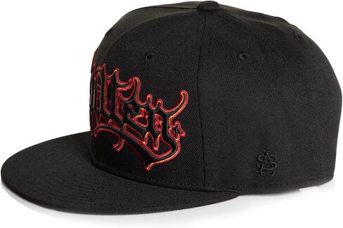 Sullen Men's Til Death Graphic Tattoo Lifestyle Flatbill Snapback Hat Black in Saudi Arabia