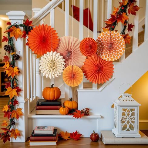 SUNBEAUTY Daisy Paper Flowers Party Decorations, Party Flower Decorations, Orange Yellow Flowers Wall Hanging, 1st Birthday Bridal Baby Shower Wedding Classroom Tea Party Daisy Décor in Saudi Arabia