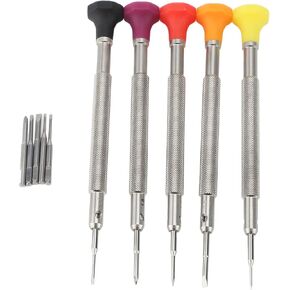 Accuracy Screwdriver Set, 5 Extra Replace Blades Miniature Screwdriver Set for Watch Repair Eyeglasses Repair Jewelry Work in Kuwait