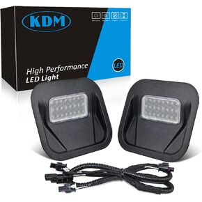 KDM LED Rear Tailgate Step Light with Wiring Harness Connector Fit for 2020-2021 GMC Sierra 1500 2500 3500 HD,2020 Chevy Silverado 1500 2500 3500 HD,6000K Multi-Pro Truck Bed Lamp Replacement 84347814 in Saudi Arabia