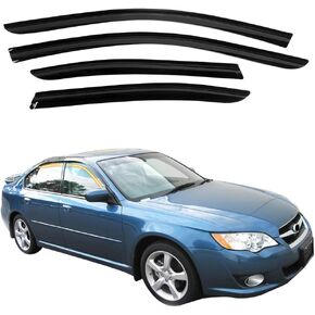 Tape on Window Visor Deflectors, Compatible with 2005-2006 Subaru Outback Legacy, Acrylic Smoke Tinted Slim Style Window Rain Guards, Sun Wind Side Vent Visor Set, 4 Pieces in Saudi Arabia