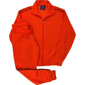 Men 2-piece Classic Jogger Tracksuit Track Jacket & Trackpants Solid Plain Outfit in Kuwait