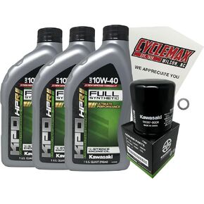 Full Synthetic Oil Change Kit compatible with 2018-2022 Kawasaki Ninja 400 in Kuwait
