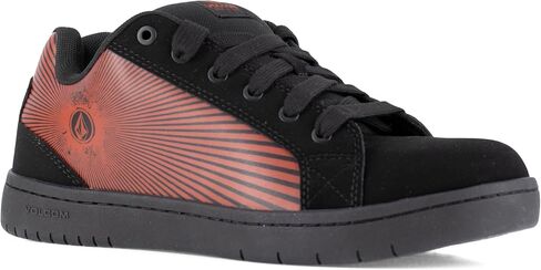 Volcom Stone Op Art EH Comp Toe Shoes for Men – Nubuck Upper – Soft Insole – Memory Foam Cushioning Black/Dark Red 10 W in Saudi Arabia