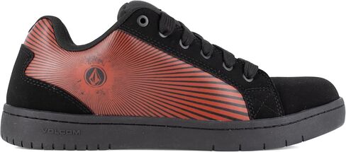 Volcom Stone Op Art EH Comp Toe Shoes for Men – Nubuck Upper – Soft Insole – Memory Foam Cushioning Black/Dark Red 10 W in Saudi Arabia