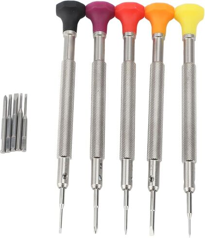 Accuracy Screwdriver Set, 5 Extra Replace Blades Miniature Screwdriver Set for Watch Repair Eyeglasses Repair Jewelry Work in Saudi Arabia