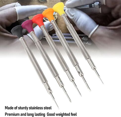 Accuracy Screwdriver Set, 5 Extra Replace Blades Miniature Screwdriver Set for Watch Repair Eyeglasses Repair Jewelry Work in Saudi Arabia