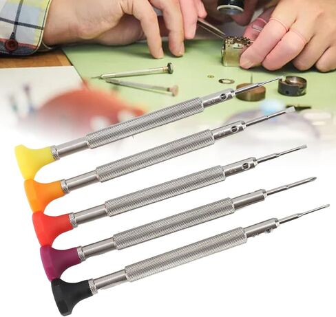 Accuracy Screwdriver Set, 5 Extra Replace Blades Miniature Screwdriver Set for Watch Repair Eyeglasses Repair Jewelry Work in Saudi Arabia