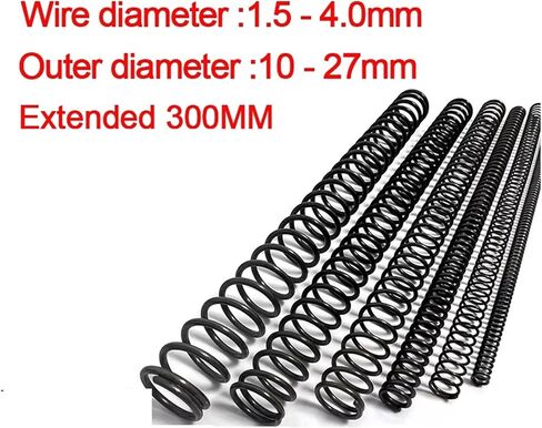 300MM Extended Compression Spring, Diameter 1.5-4.0mm, Outer Diameter: 10-27mm, 65MN Spring Steel,Spiral coils(16MM_4.0MM) in Saudi Arabia
