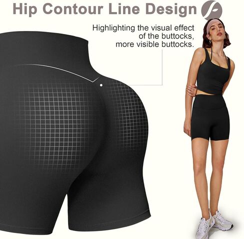 FullSoft 3 Pack 5 "شورتات راكب الدراجة النارية عالية الخصر للنساء Scrunch بعقب رفع No Front Seam Workout Gym Yoga Booty Shorts in Saudi Arabia