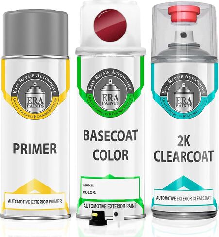 ERA Paints PRH/ARH - Inferno Red Crystal Pearl for DODGE Exact Match Automotive Touch Up Paint Spray - Essential Kit in Saudi Arabia