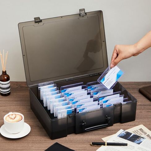 chunful 1 pc name tag stare with case ، يحمل صينية تخزين شارة اسم الرغوة 48 شارة معرف شارة منظم لمدرسة المكتب المكتبية ، 14 × 10.6 × 4 بوصة (clear) in Kuwait