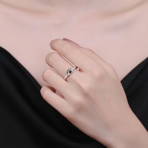 جرو عشاق الحيوانات الأليفة PAW PRINT RING STERLING SIVAL PLATED RINGS ALTIM TALL CRYSTAL CRYSTAL BAND MIDLY BAND FIT ANGELLE ANGELRY JOLDRY DOG CAT RING in Saudi Arabia