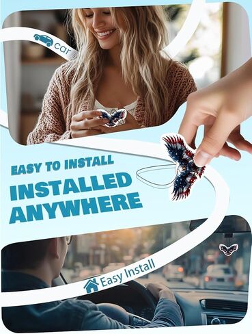 Wococn لطيف السيارة معطر هواء ، معطرات الهواء المعلقة ، حجم 3.15 × 2.2 بوصة ، إكسسوارات السيارات الفريدة ، رائحة للسيارات أو المنزل (عباد الشمس البقر C1) in Kuwait