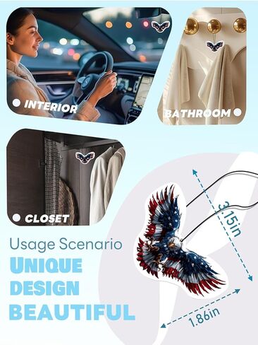 Wococn لطيف السيارة معطر هواء ، معطرات الهواء المعلقة ، حجم 3.15 × 2.2 بوصة ، إكسسوارات السيارات الفريدة ، رائحة للسيارات أو المنزل (عباد الشمس البقر C1) in Kuwait