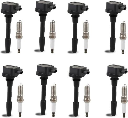 JDMON 8PCS IGNITION COILS Pack و Spark Clop متوافقة مع Ford F150 2018-2021 ، Mustang 2018-2020 5.0L V8 استبدال UF835 DG566 JR3E12029AA 2117712 94862 in Kuwait