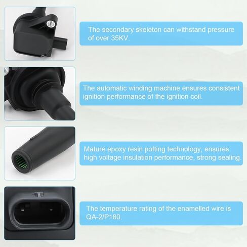 JDMON 8PCS IGNITION COILS Pack و Spark Clop متوافقة مع Ford F150 2018-2021 ، Mustang 2018-2020 5.0L V8 استبدال UF835 DG566 JR3E12029AA 2117712 94862 in Kuwait