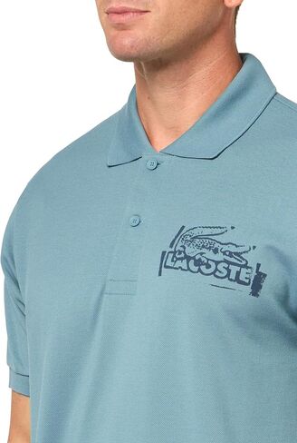 Lacoste Men's Classic Fit Stamp Graphic Polo in Saudi Arabia