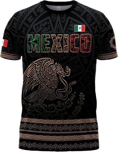 Aztec Shirt for Men, Mexican Flag Shirt, Vintage Mexican Tshirt, Mexico Shirts Men in Saudi Arabia