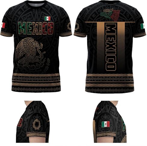 Aztec Shirt for Men, Mexican Flag Shirt, Vintage Mexican Tshirt, Mexico Shirts Men in Saudi Arabia
