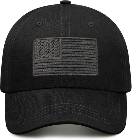 American Flag Baseball Cap - Cotton Unstructured Patriotic Hats for Men Women - Low Profile & Adjustable Fit for Daily Wear in Kuwait