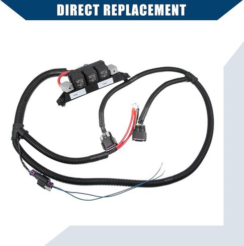 Dual Electric Fan Wiring Harness for Silverado 1500 2500 3500 for Sierra 1500 2500 3500 Pickup/Double Cooling Fan Harness/Durable / 1 Pcs Black in Saudi Arabia