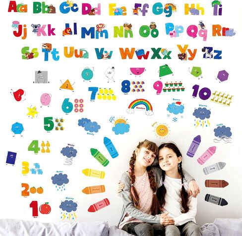 113 PCS Flower Wall Decals, Self-Adhesive Vinyl Wall Stickers, Wildflower, Butterfly & Dragonfly Stickers, Colorful Design Safe for Wall, Window, Door, Room Decor in Kuwait